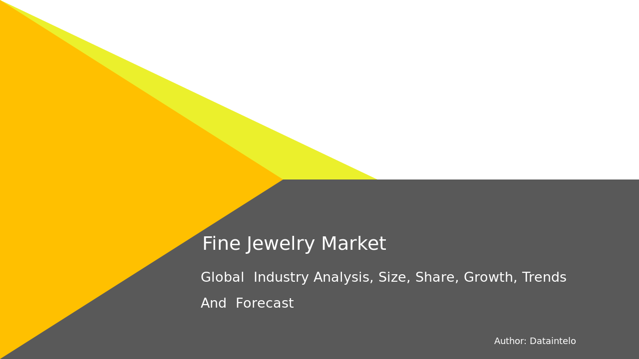 Fine Jewelry Market Report | Global Forecast From 2025 To 2033
